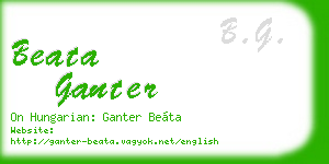 beata ganter business card