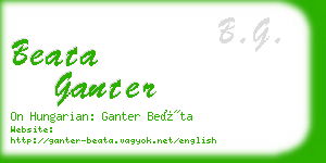 beata ganter business card